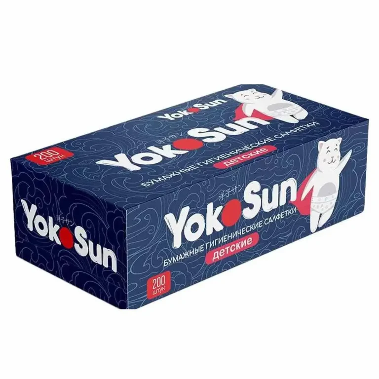 Детские бумажные гигиенические салфетки YokoSun 200 шт