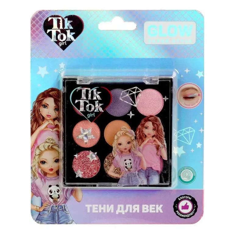 Тени для век Tik Tok Girl с блестками Glow