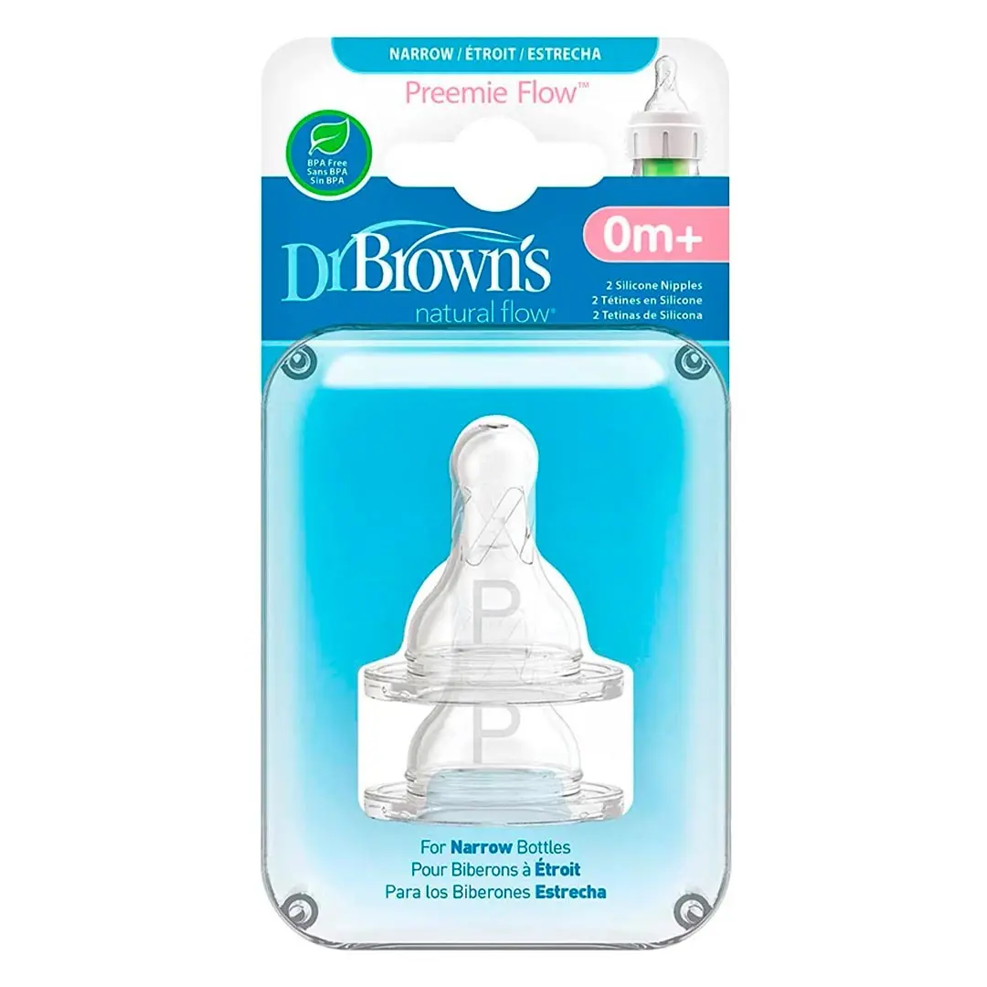 Силиконовая узкая Соска DrBrown’s Natural 2шт. 0+ мес