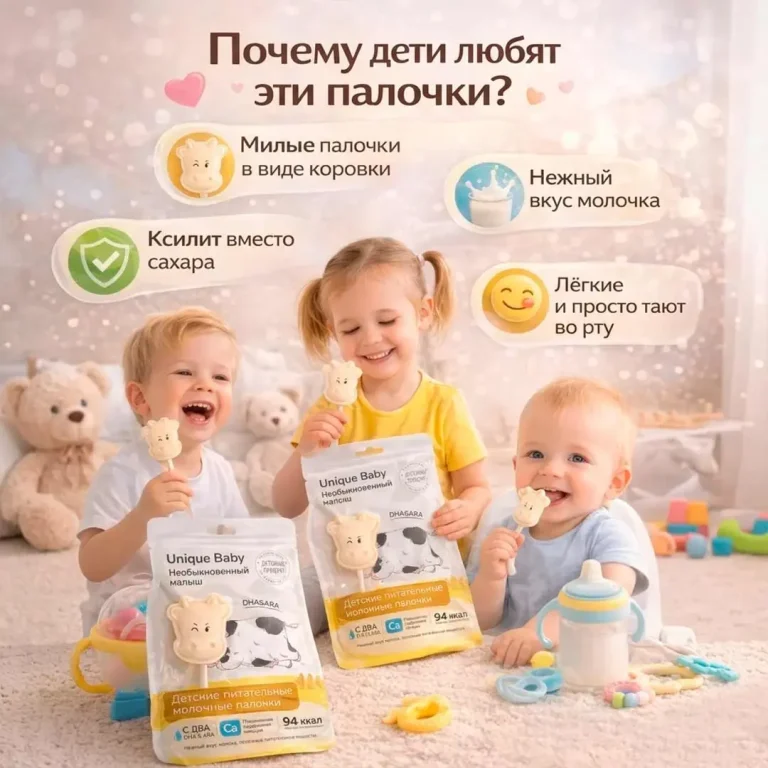 Молочные леденцы Unique Baby 12+ мес 6 гр 1шт