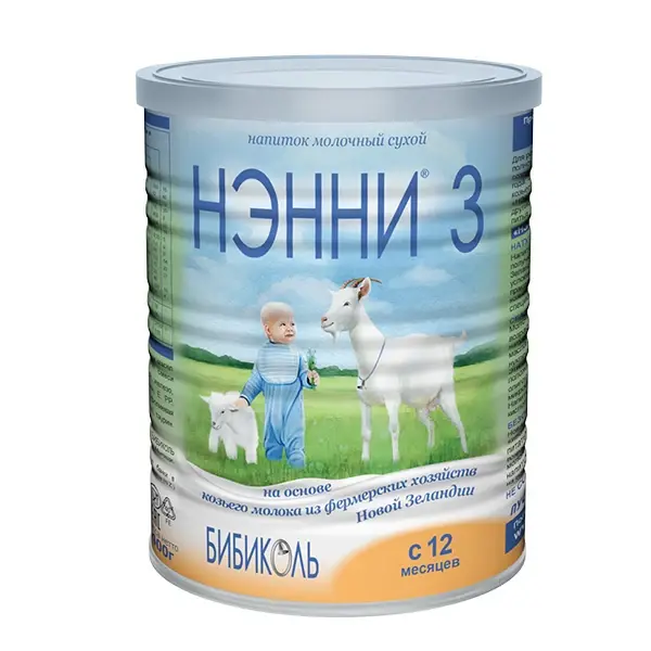 Молочный напиток Нэнни 3 на основе козьего молока 400 гр. 12+ мес.