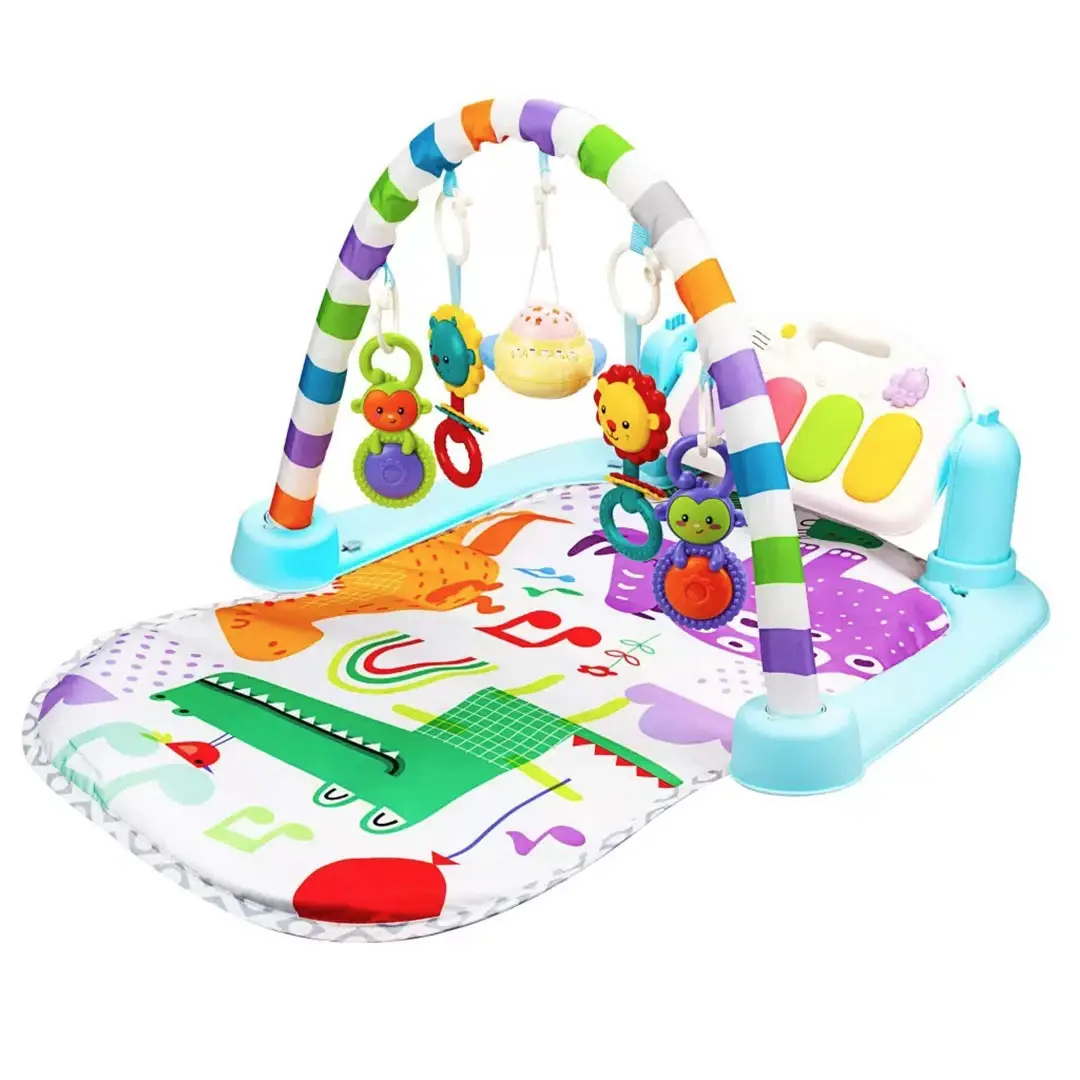 Развивающий коврик с проектором Babys piano gym mat голубой