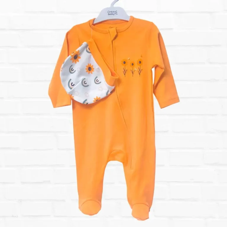 Комплект 2ка Crazy baby слип + шапочка цветочки