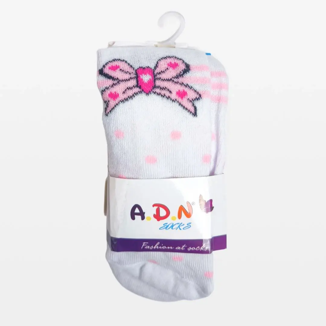Колготки A.D.N Socks бантик с лентой Белый