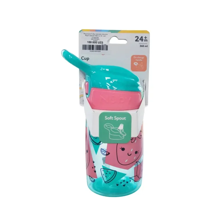 Поильник Nuby мягким носиком Flip-it ягодки 360 мл 6+ мес