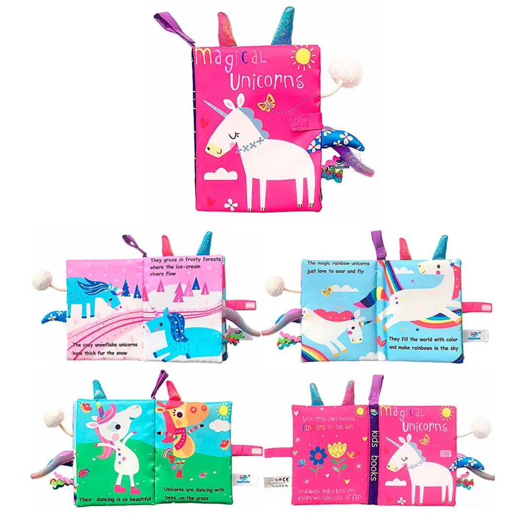 Книжка-шуршалка kidsbooks Magical unicorns Розовый