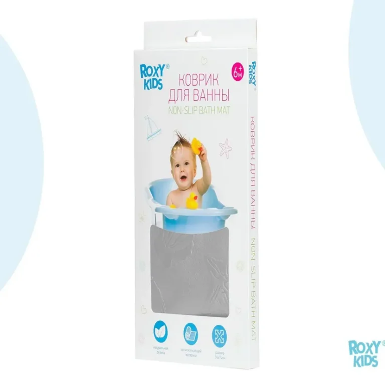 Коврик для ванны ROXY-KIDS синий 34*74 см