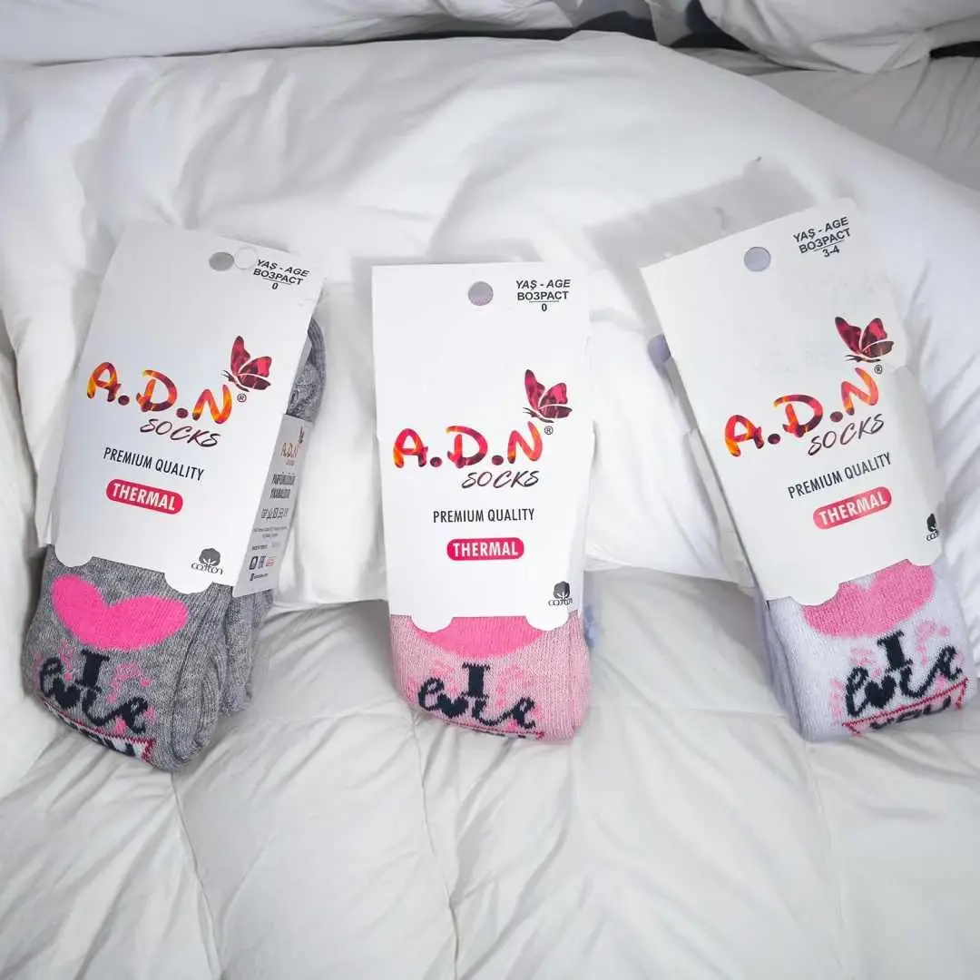 Термо колготки A.D.N Socks I love you Белый