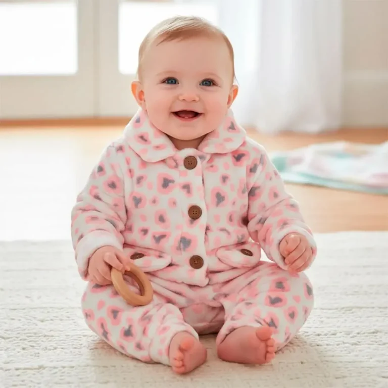 Плюшевый слип Baby fou на пуговках леопард
