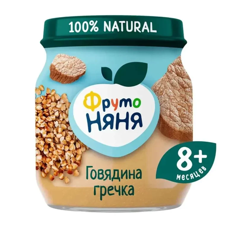 Пюре ФрутоНяня говядина с гречкой и морковью 100 гр 8+ мес