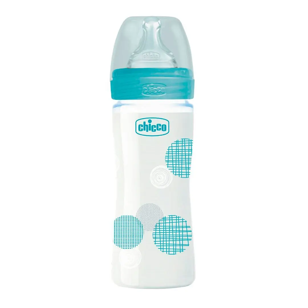 Бутылочка Chicco Well-Being 240 мл 0+ мес круги
