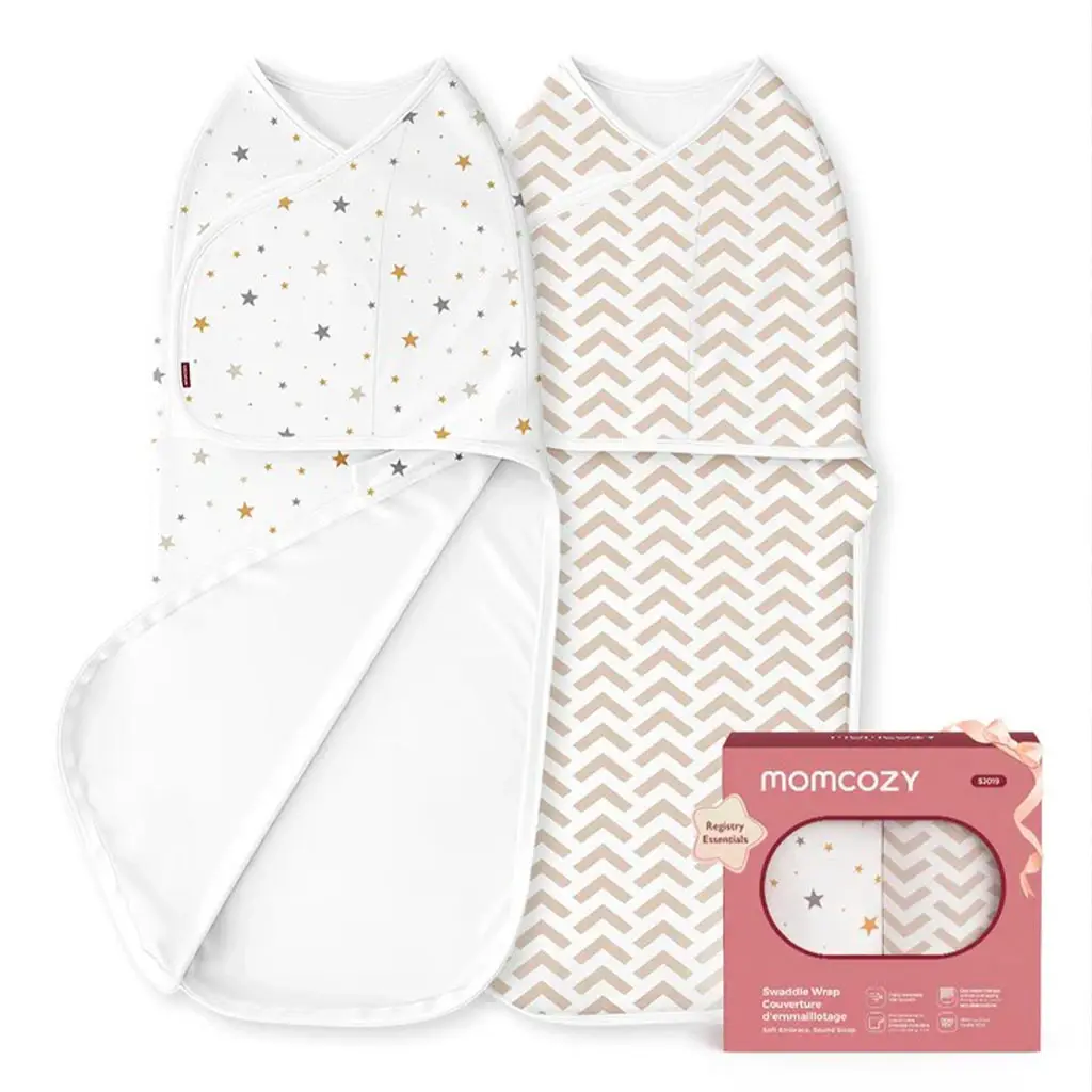 Пеленка кокон Momcozy Swaddle wraps 0-3 мес Geometric&Stars