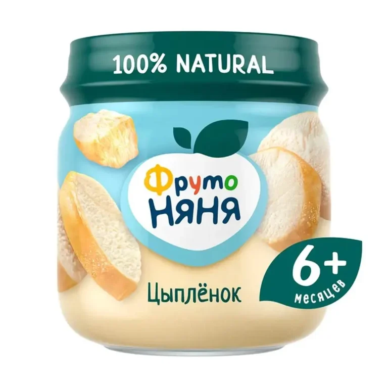 Пюре ФрутоНяня цыпленок 80 гр 6+ мес