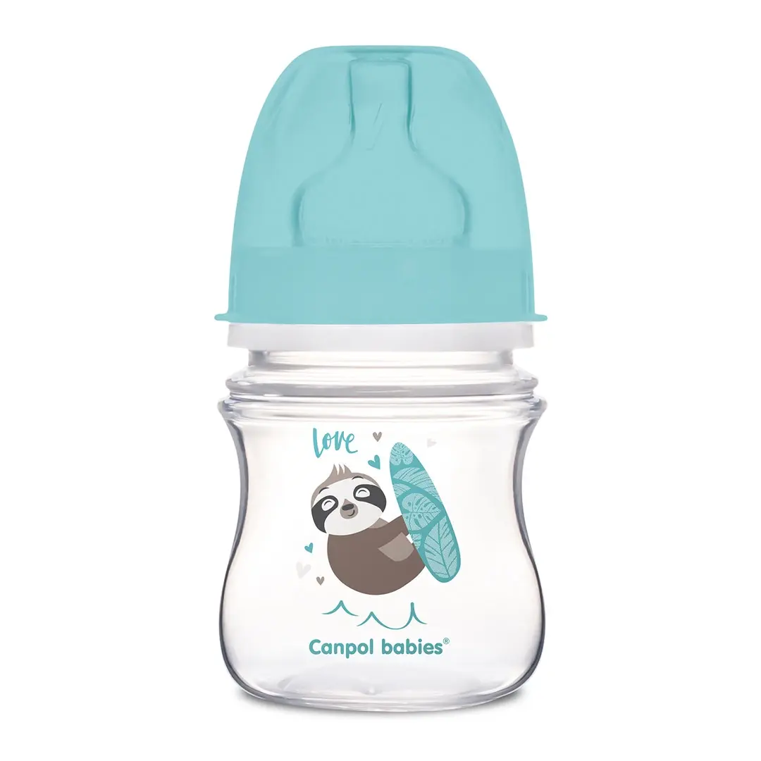 Антиколиковая бутылочка Canpol Babies 120 мл 0+ мес Ленивец