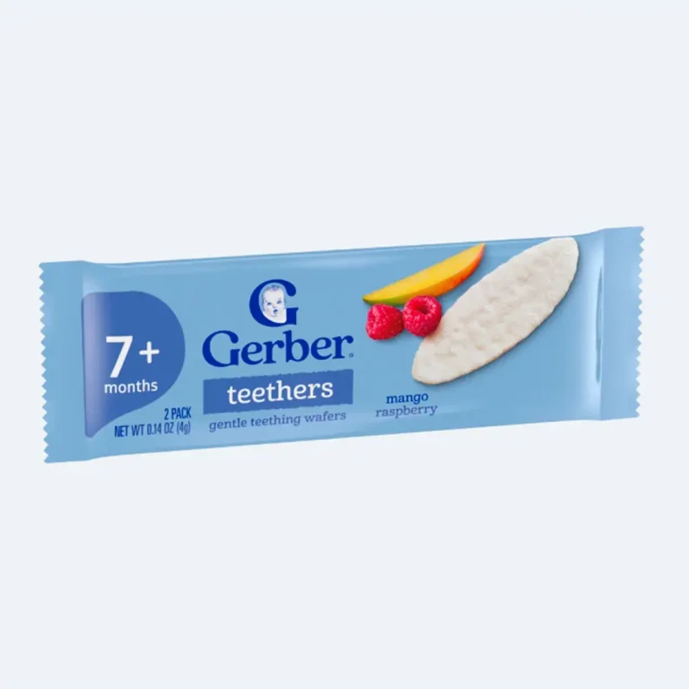 Вафли Gerber для мягкого прорезывания манго малина 7+ мес 48 гр