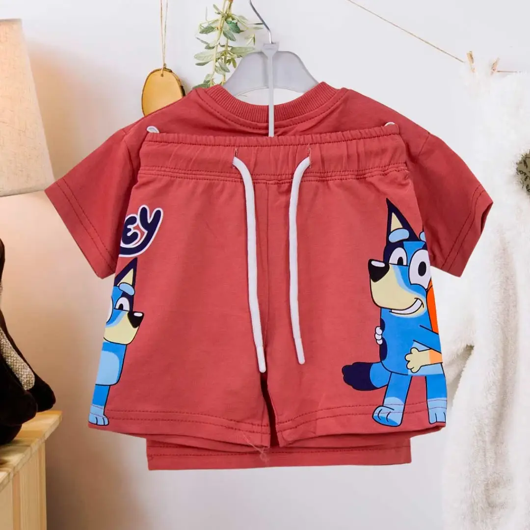 Комплект 2ка ZARA Bluey and bingo футболка + шорты Оранжевый