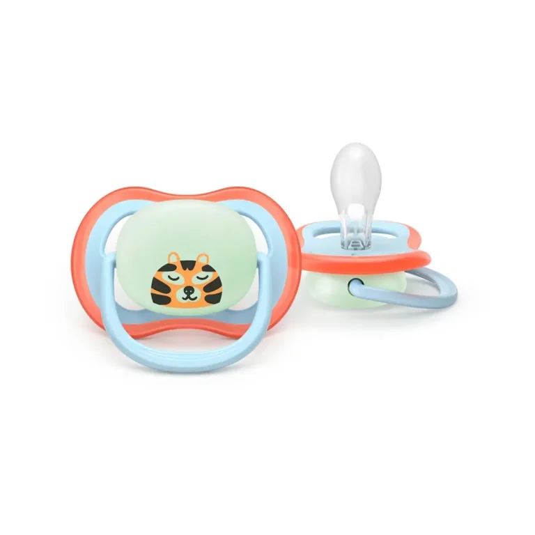 Пустышка Philips Avent Ultra air nighttime Ленивец Тигр SCF376/24 0-6 мес 2 шт