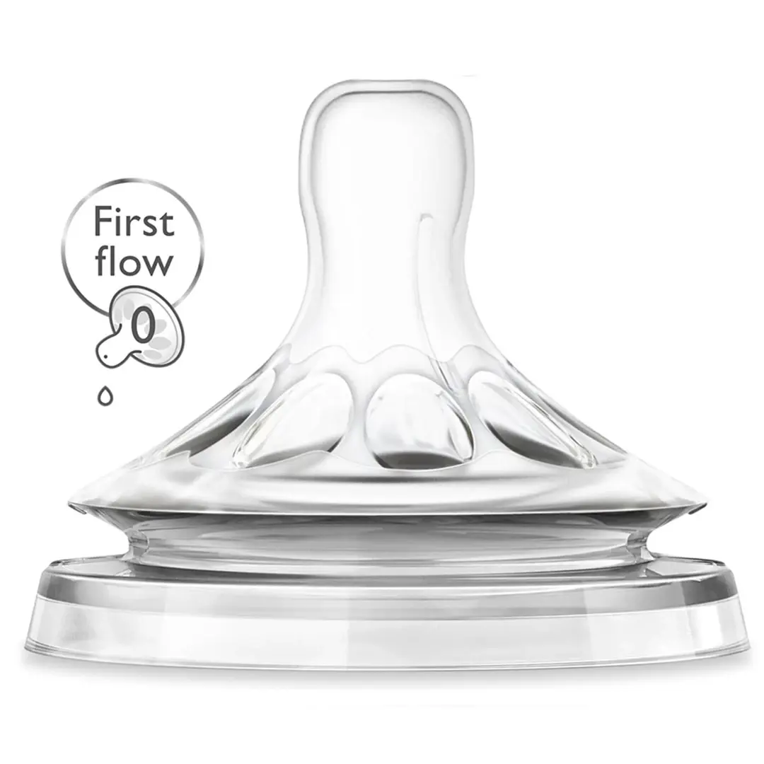 Соска Philips Avent Natural медленный поток 0мес+ 2шт SCF657/27