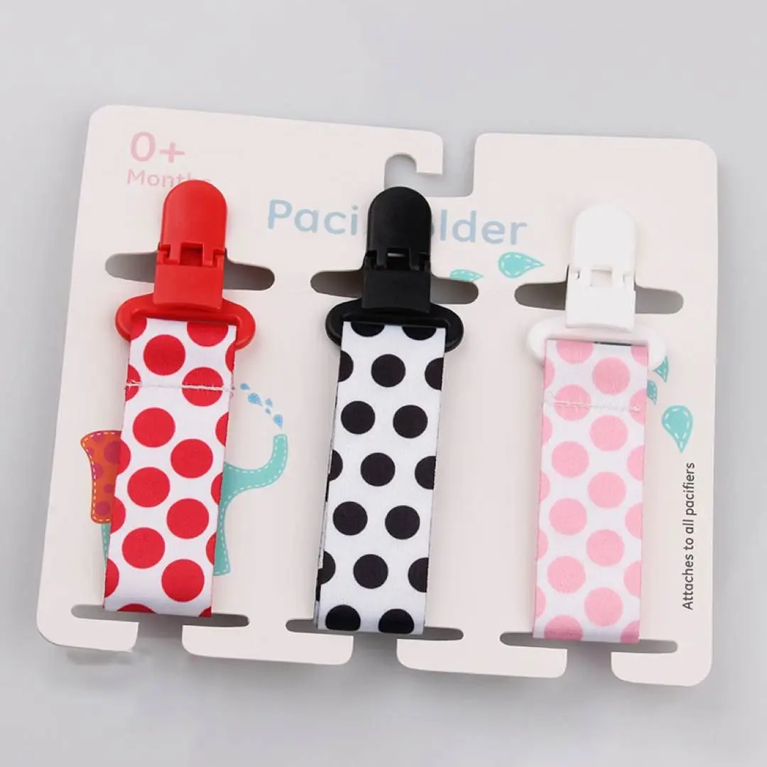 Комплект держателей на прищепке Paci Holder Горошек 3 шт