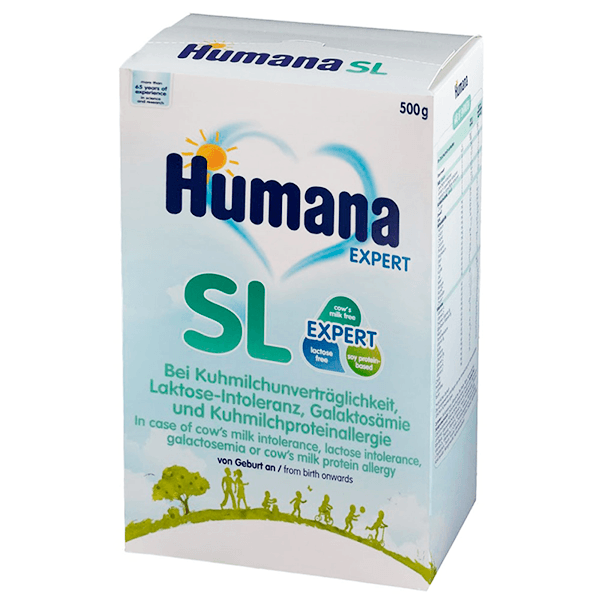 Смесь безлактозная Humana SL Expert 500 гр с 0+ мес