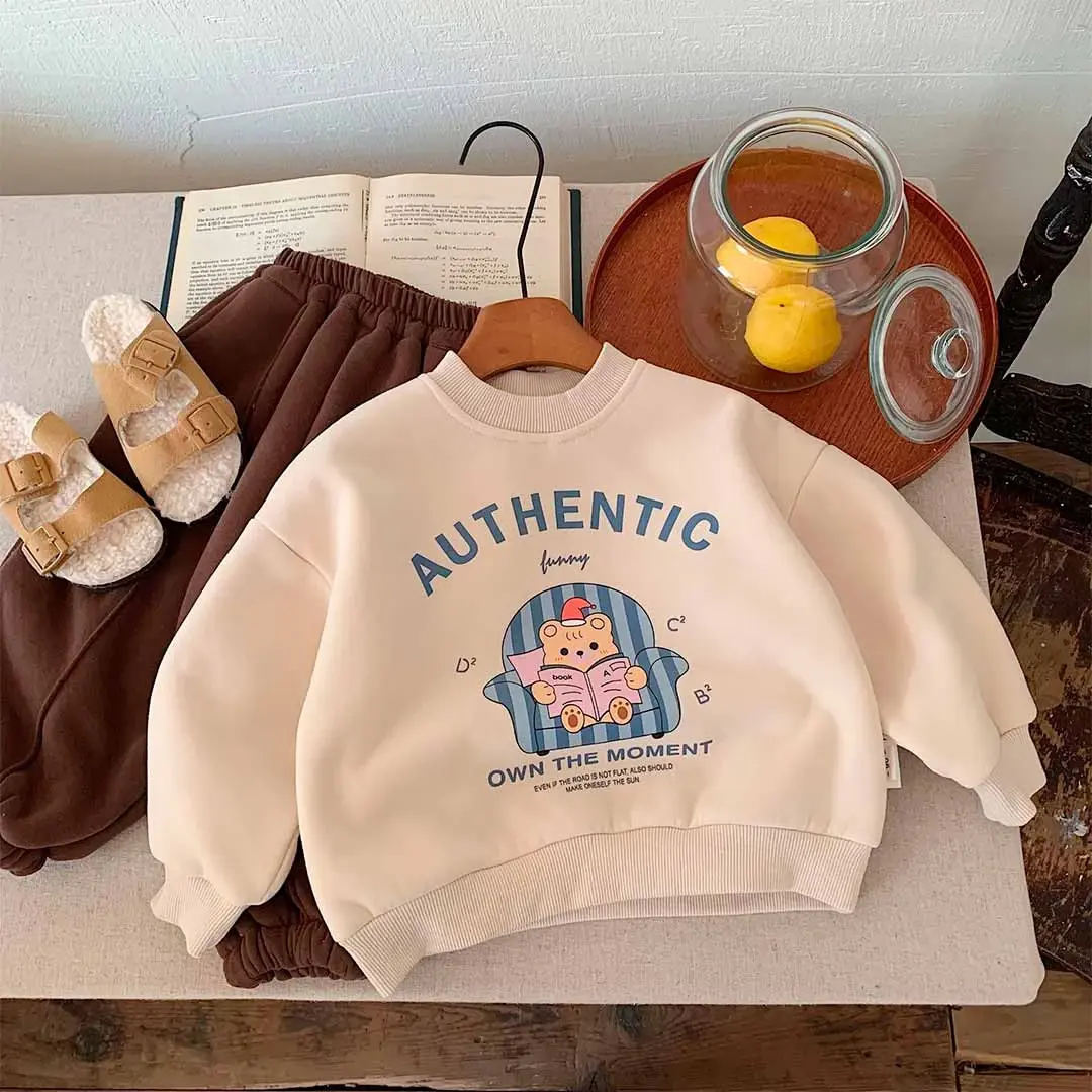 Свитшот Dingdong Authentic мишка Молочный