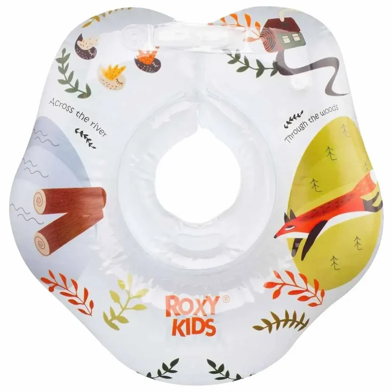 Круг для купания ROXY-KIDS Fairytale надувной на шею + сказка 38*39 см Fox 0-3 лет