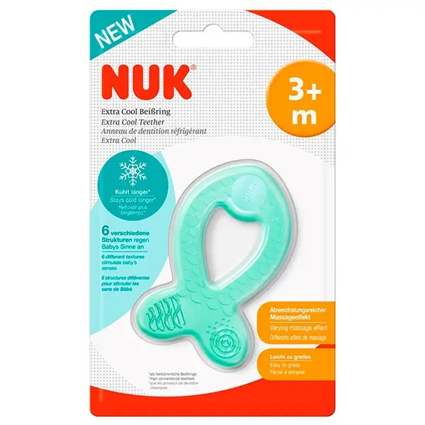 NUK Прорезыватель силиконовый водный Fish 3+ мес
