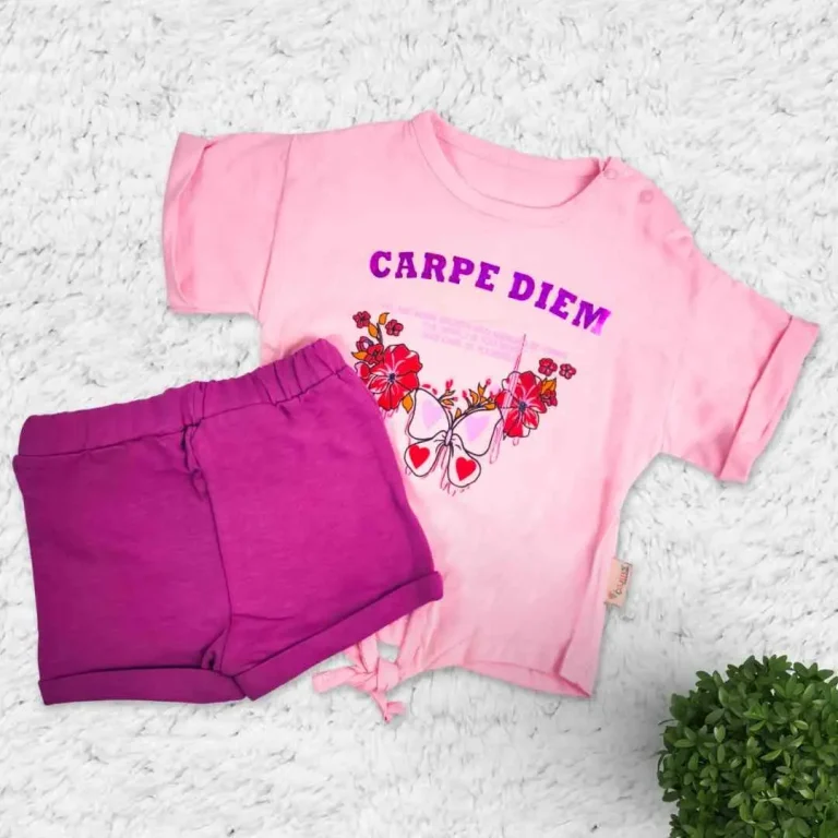 Комплект 2ка Cojuxs Carpe diem Майка + шорты Розовый