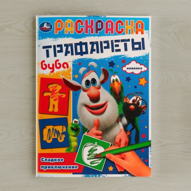 Раскраска. Трафареты. Сладкое приключение. Буба