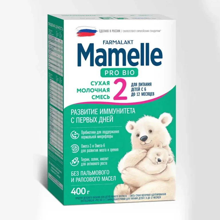Сухая молочная смесь Mamelle Pro bio 2 с бифидобактериями 400 гр с + мес