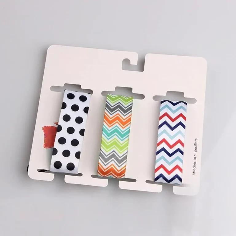 Комплект держателей на прищепке Paci Holder Горошек, Зигзаги 3 шт