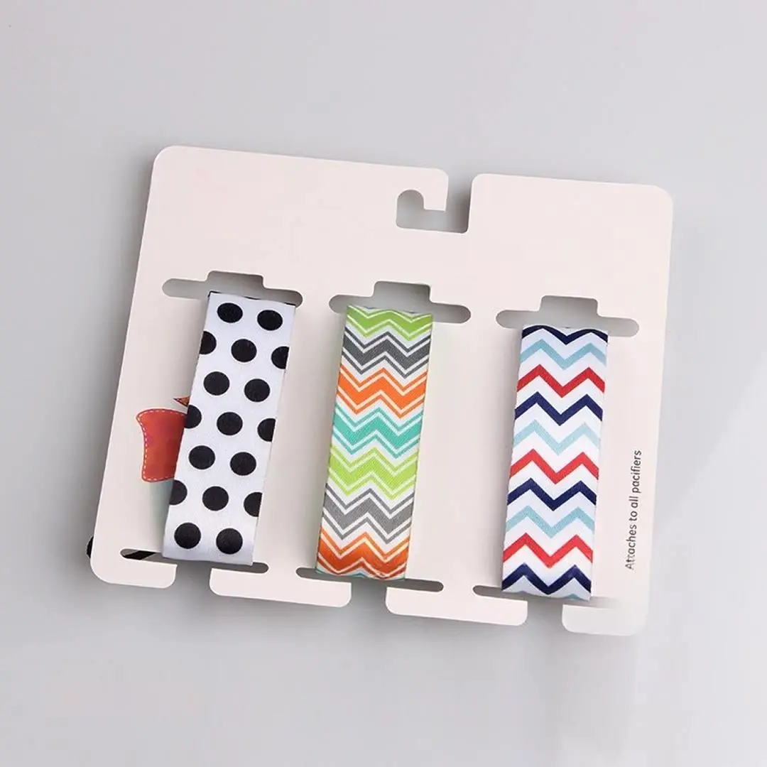 Комплект держателей на прищепке Paci Holder Горошек, Зигзаги 3 шт