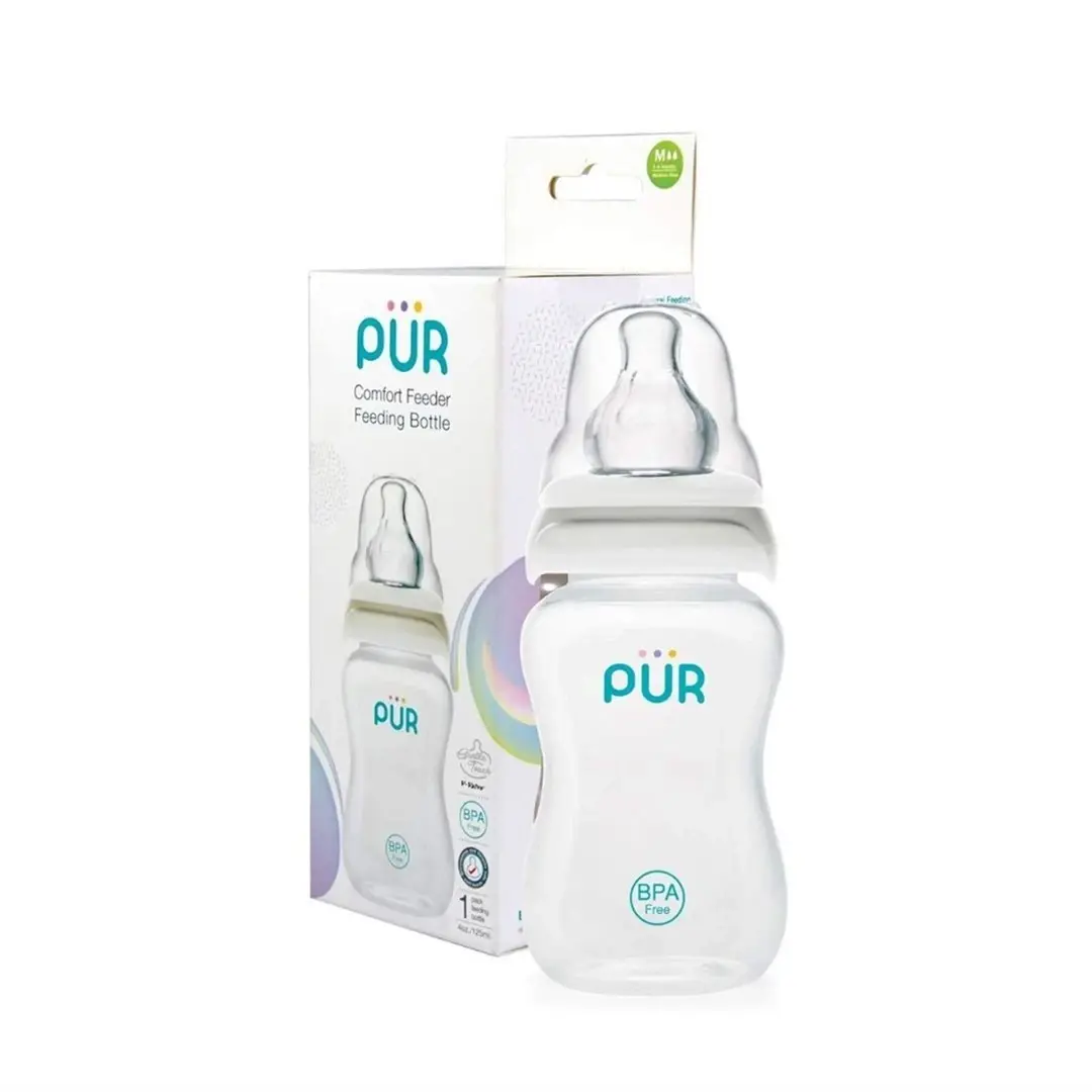 Бутылочка Pur Comfort Feeder с тонким горлышком 120 мл 3+ мес