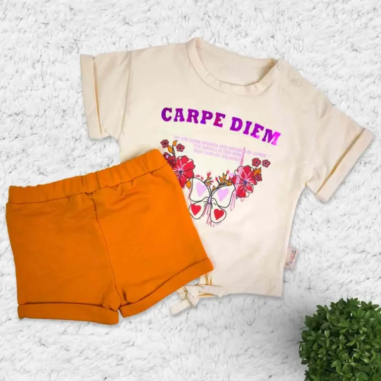Комплект 2ка Cojuxs Carpe diem Майка + шорты Молочный