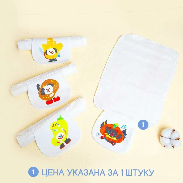 Муслиновые полотенце для спины ребенка от пота 30*23 см Тыква
