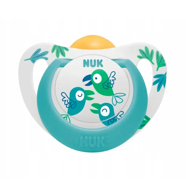 Пустышка NUK Star 18-36 мес Латекс Голубой Птички