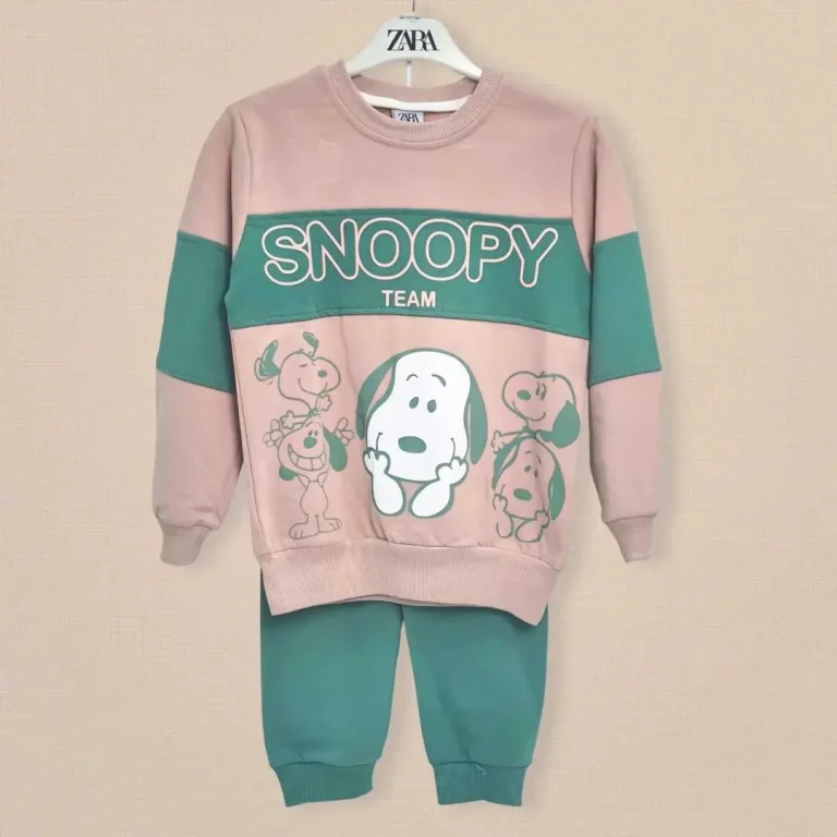 Комплект 2ка ZARA Snoopy свитшот + штаны Ментоловый