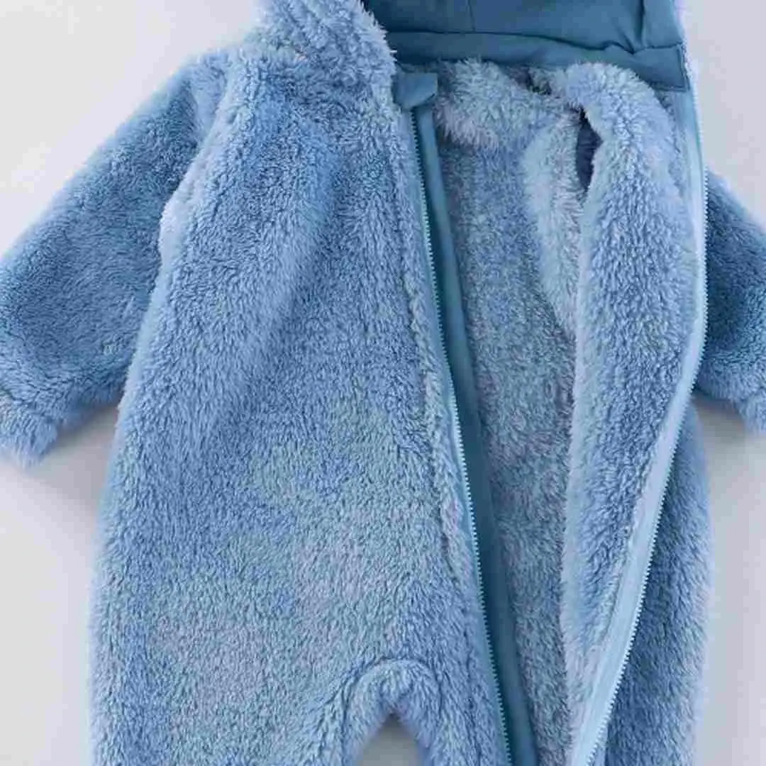 Плюшевый комбинезон Baby series однотонный с ушками Серый