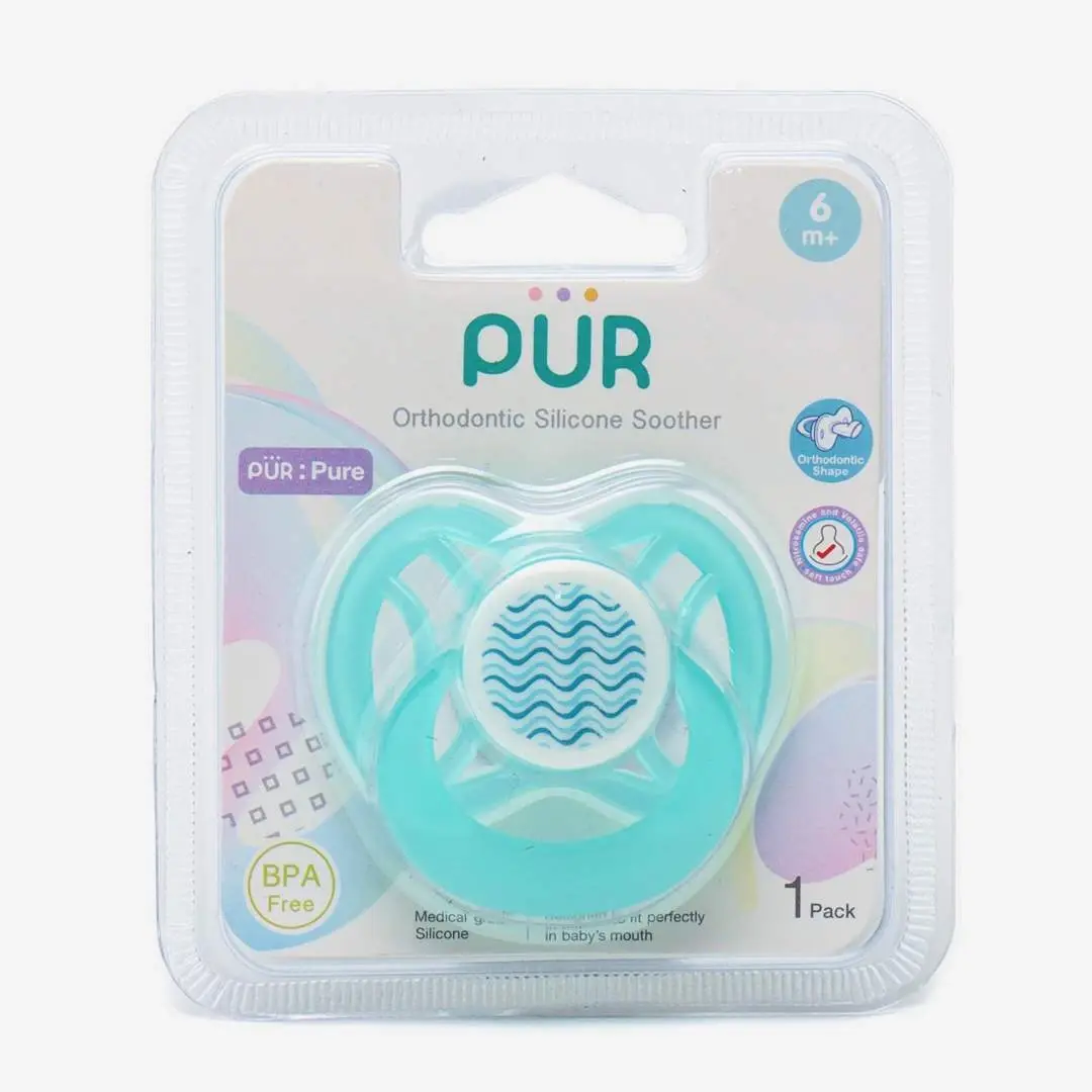 Силиконовая пустышка Pur Ventilated Ortho 6+ мес