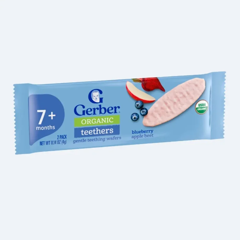 Вафли Gerber для мягкого прорезывания черника яблоко и свекла 7+ мес 48 гр