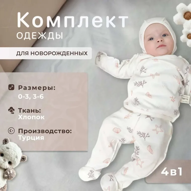 Комплект 4ка Я родился морская звезда