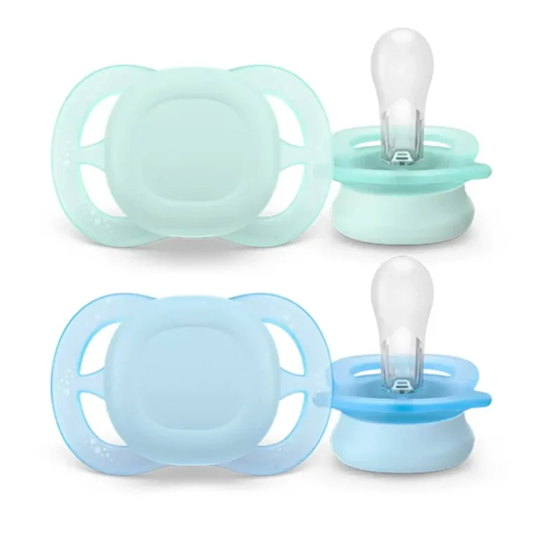 Пустышка Philips Avent Ultrastart Однотонные Ментоловый, Голубой 0-2 мес 2 шт