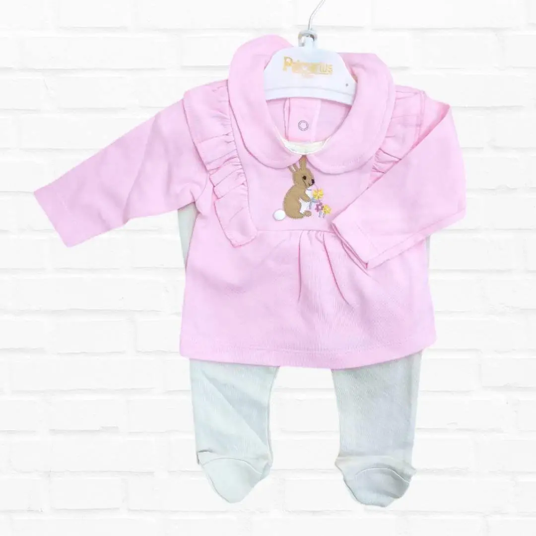 Комплект 2ка Palmarius baby зайка свитшот + ползунки Розовый