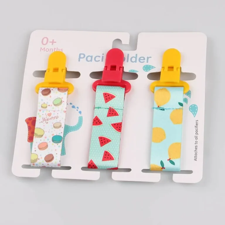 Комплект держателей на прищепке Paci Holder Лимон, Арбуз, Макаронс 3 шт