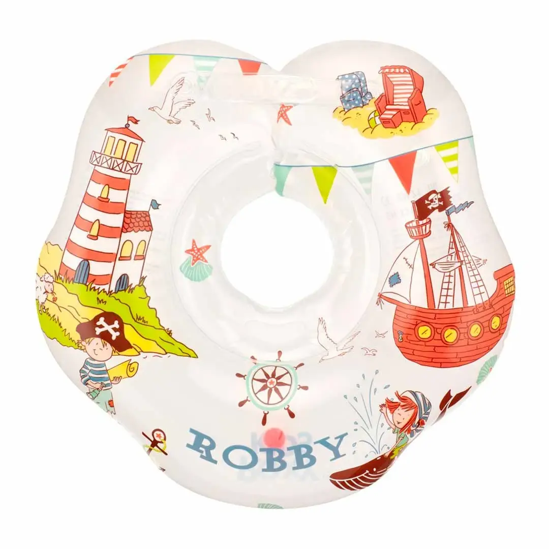 Круг для купания ROXY-KIDS Flipper надувной на шею 38х39 см Robby 0-3 лет