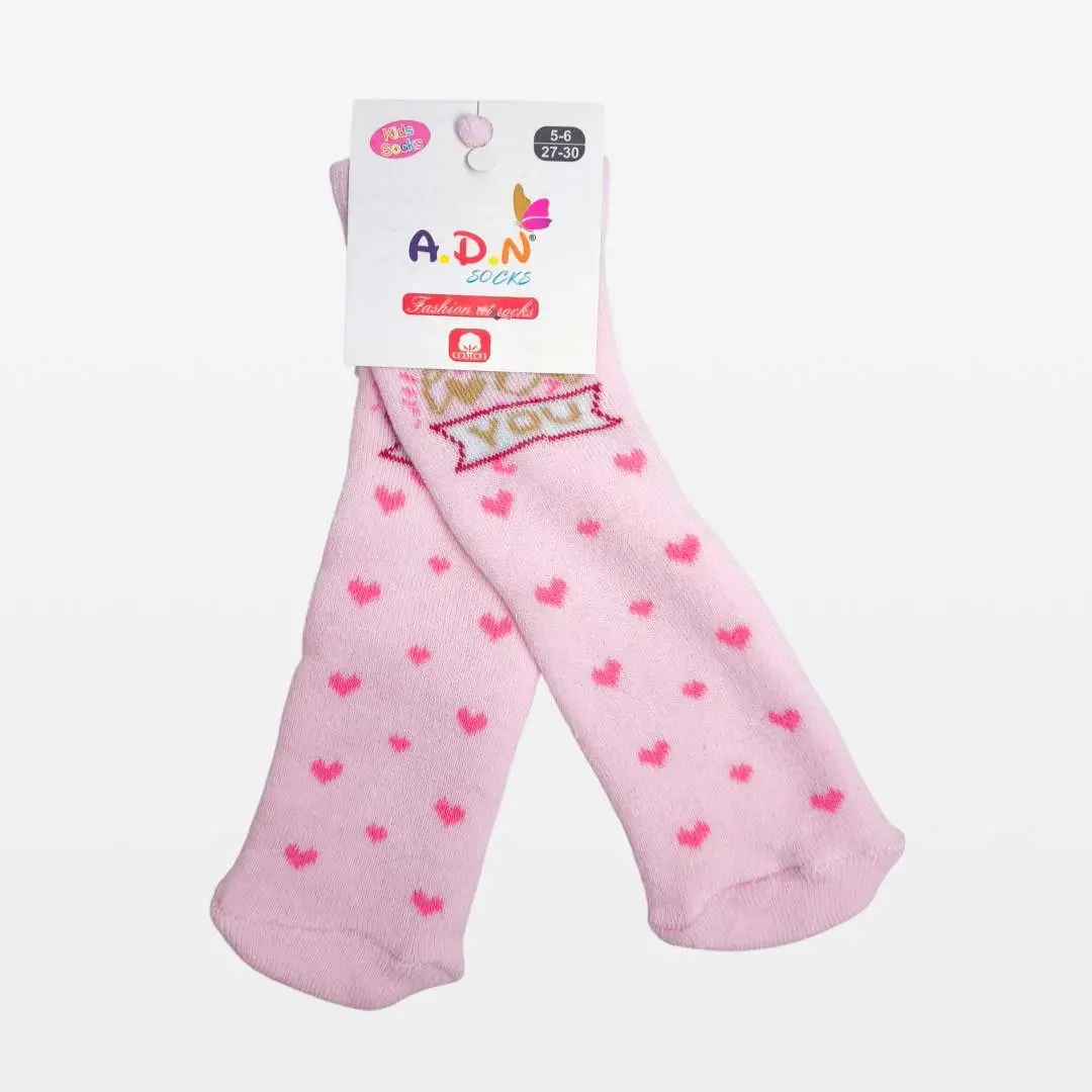 Носки A.D.N Socks В розовое сердечко Розовый