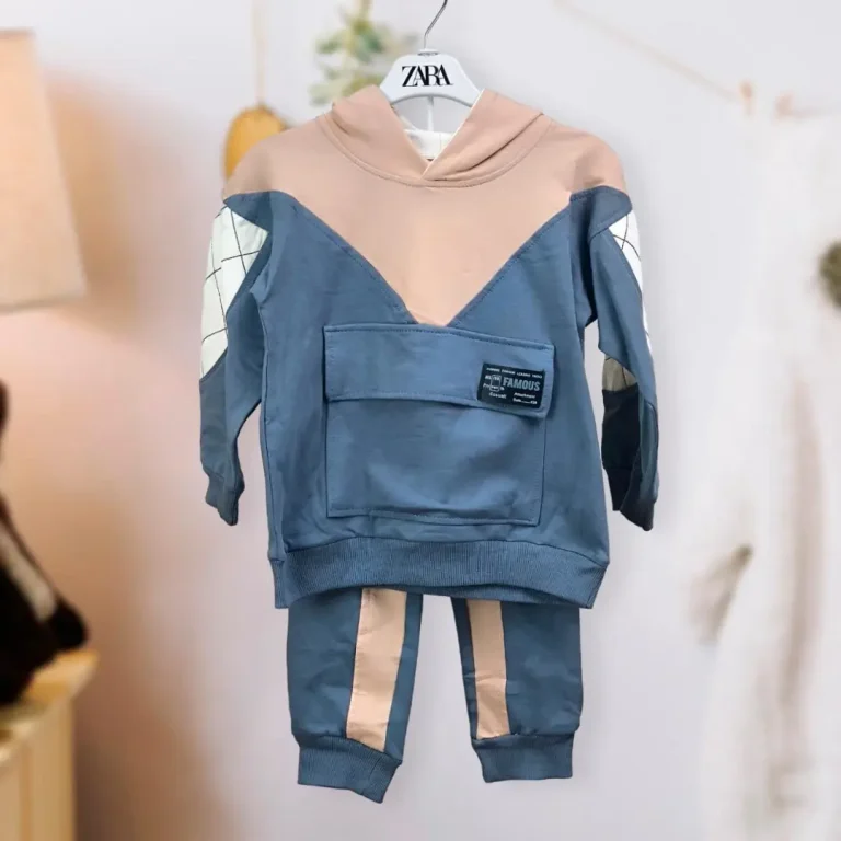Комплект 2ка ZARA с карманом худи + штаны Синий