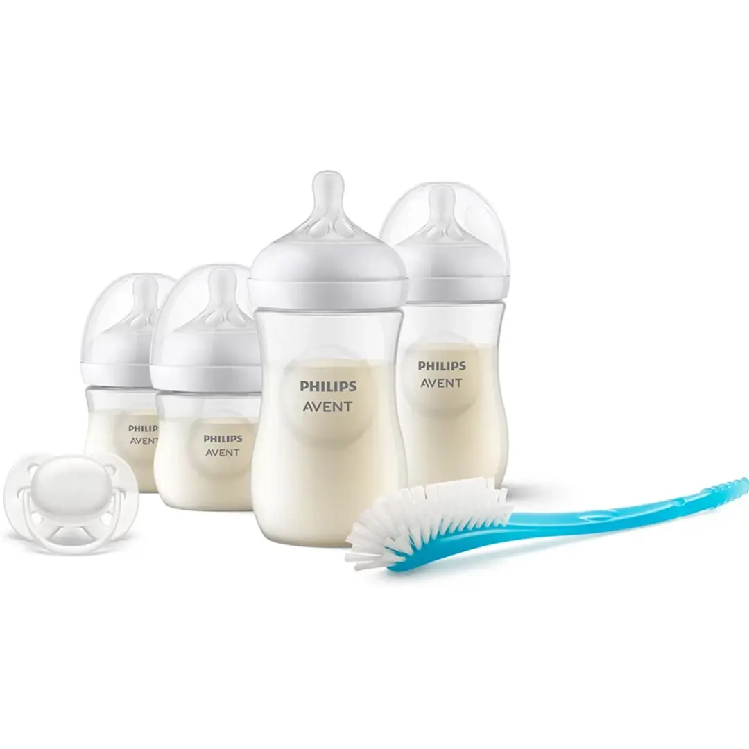 Набор пластиковых бутылочек Philips Avent Natural Response 0+ мес. (+щётка и пустышка) SCD838/12