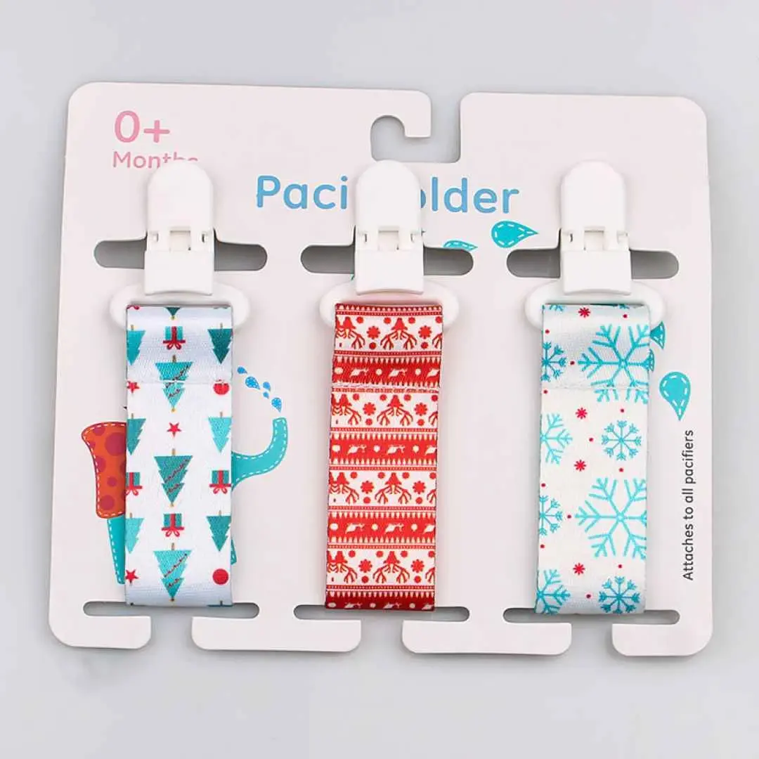 Комплект держателей на прищепке Paci Holder Новый год 3 шт