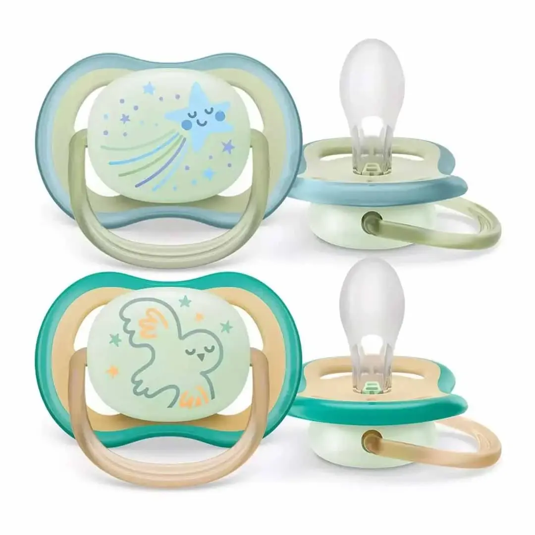 Пустышка Philips Avent Ultra air nighttime звезда сова 0-6 мес 2 шт